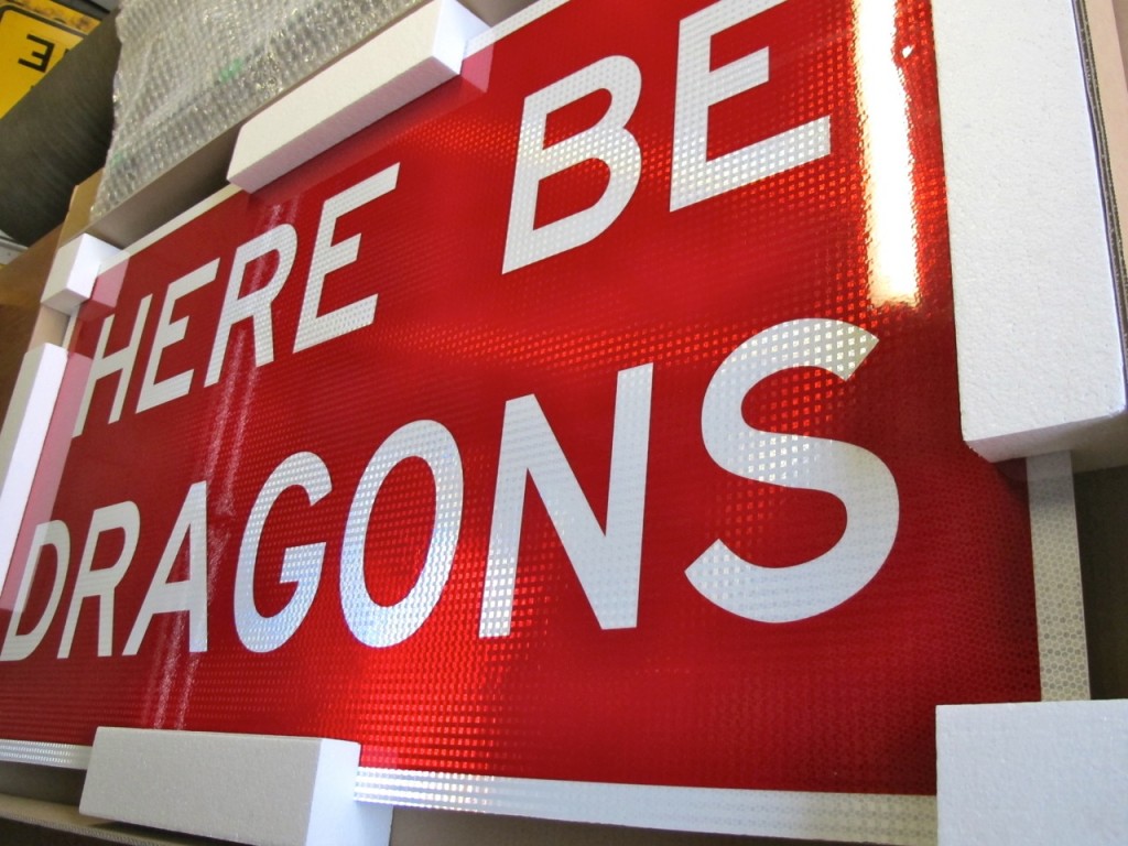 Dragons Sign boxed