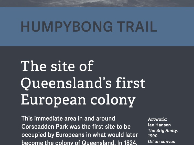 Humpybong Trail – Corscadden Park interpretive signage
